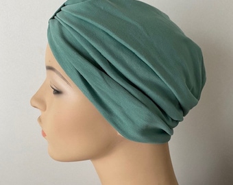 Sage Women Turban, Cancer Patient hair loss Cover, hospital patient hat, cancer gift for woman, chemo care package, cancer hair loss wrap