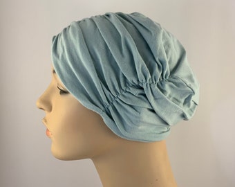 Manteau de tête de cancer en coton menthe, bonnet de cancer d’hôpital, vêtements de tête de chimio pour dames pour la perte de cheveux, forfait de soins de chimiothérapie, alternative à la perruque, cadeau contre le cancer