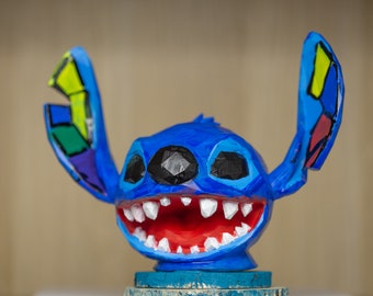 Stitch bust head alien sculpture pop art