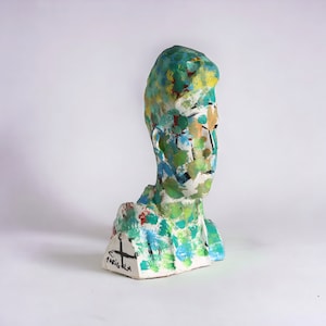 Bust boy sculpture boy pop art