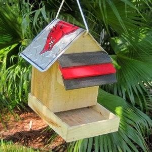 University of Arkansas Razorbacks Handmade Custom Bird Feeder