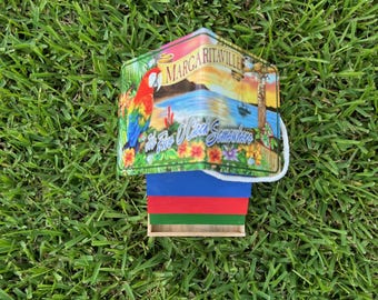 Jimmy Buffett Margaritaville Handmade Novelty Bird Feeder with License Plate Roof
