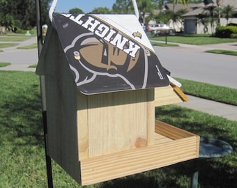 University of Central Florida UCF Handmade Novelty Bird Feeder with License Plate Roof