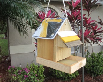 Pittsburgh Pirates Baseball Handmade Novelty Bird Feeder with License Plate Roof
