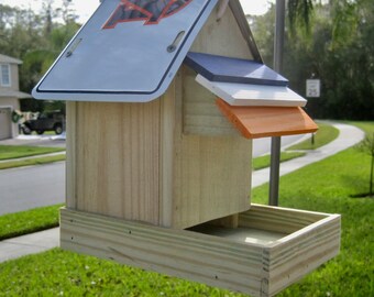 Auburn University Handmade Novelty Bird Feeder with License Plate Roof