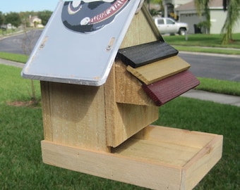 Florida State University Handmade Novelty Bird Feeder with License Plate Roof