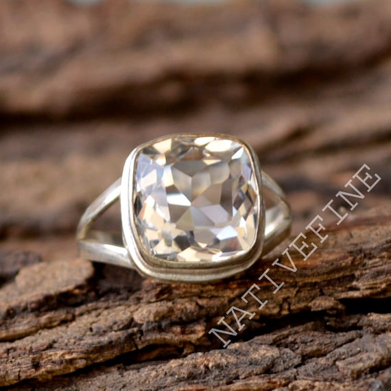 Anillo de piedra preciosa cristal 925 anillo de - Etsy