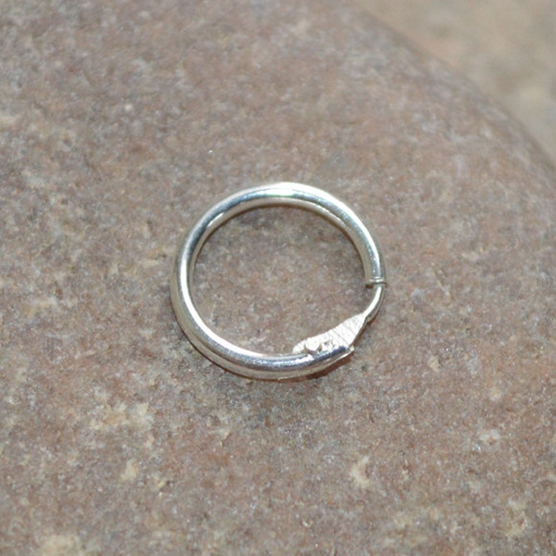 18 Gauge Nose Ring Solid Sterling Silver Size 10mm Thin Etsy