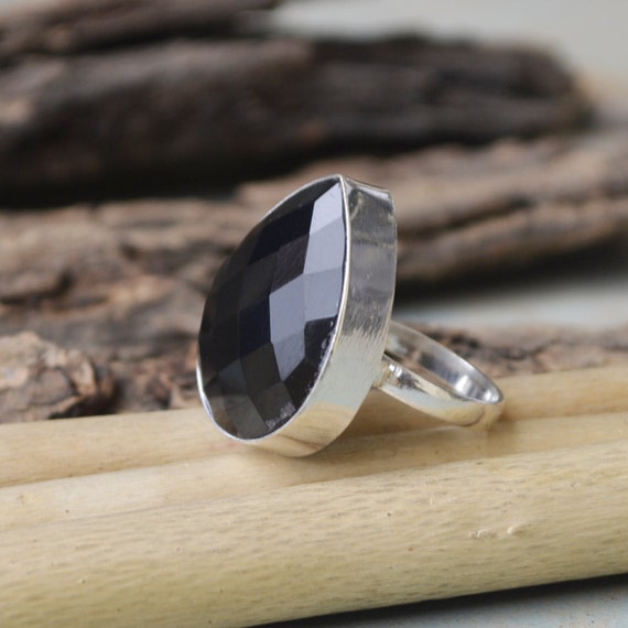 ★TOU★ [Silver925] NC018 Bold Onyx Ring Amazon.com: Bold Black Onyx .925 Sterling Silver Ring US