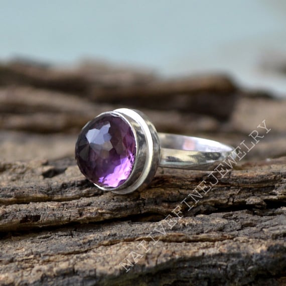 Purple quartz ring sale