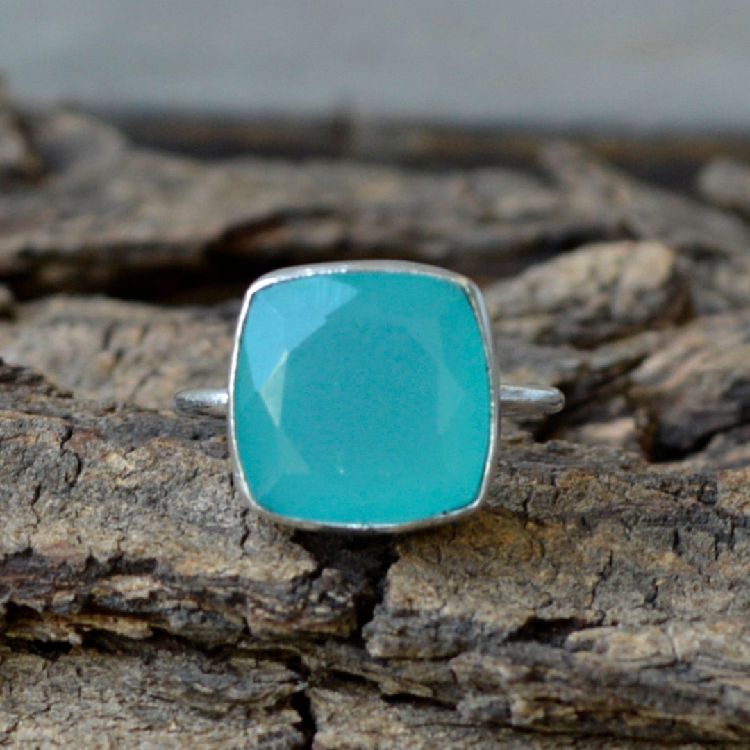 Meadows Blauer Chalcedon Ring, 925 Sterling Silber  Produktbild-Vorschau 9