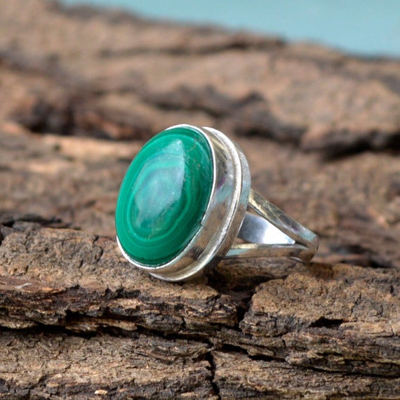 Anillo de online malaquita