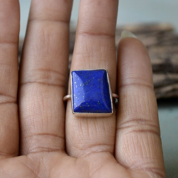 アフガニスタン　ラピスラズリ シルバーリング ラピスラズリシルバーリング#11 | iichi 日々の暮らしを心地よくする