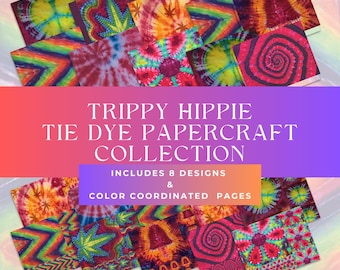 Trippy Hippie Tie Dye Craft Paper Collection