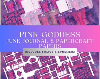 Pink Goddess Junk Journal & Papercraft Papers