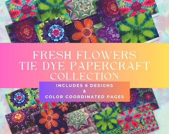 Fresh Flowers Tie Dye Craft Paper Collection