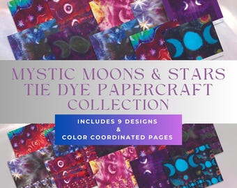 Mystic Moons Tie Dye Craft Paper Collection