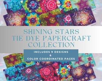 Shining Stars Tie Dye Craft Paper Collection