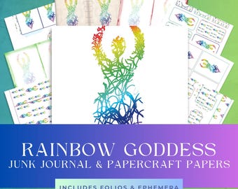 Rainbow Goddess Junk Journal & Papercraft Papers