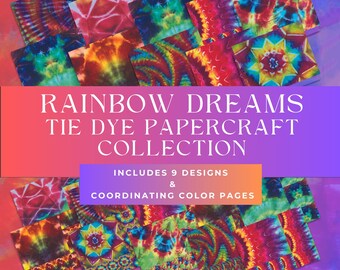 Rainbow Daydreams Tie Dye Craft Paper Collection