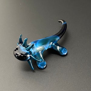 Baby Axolotl Glass Sculpture - Mud Puppy - Desk Friend - Aquarium Art - small figurine - tiny wild axolotl