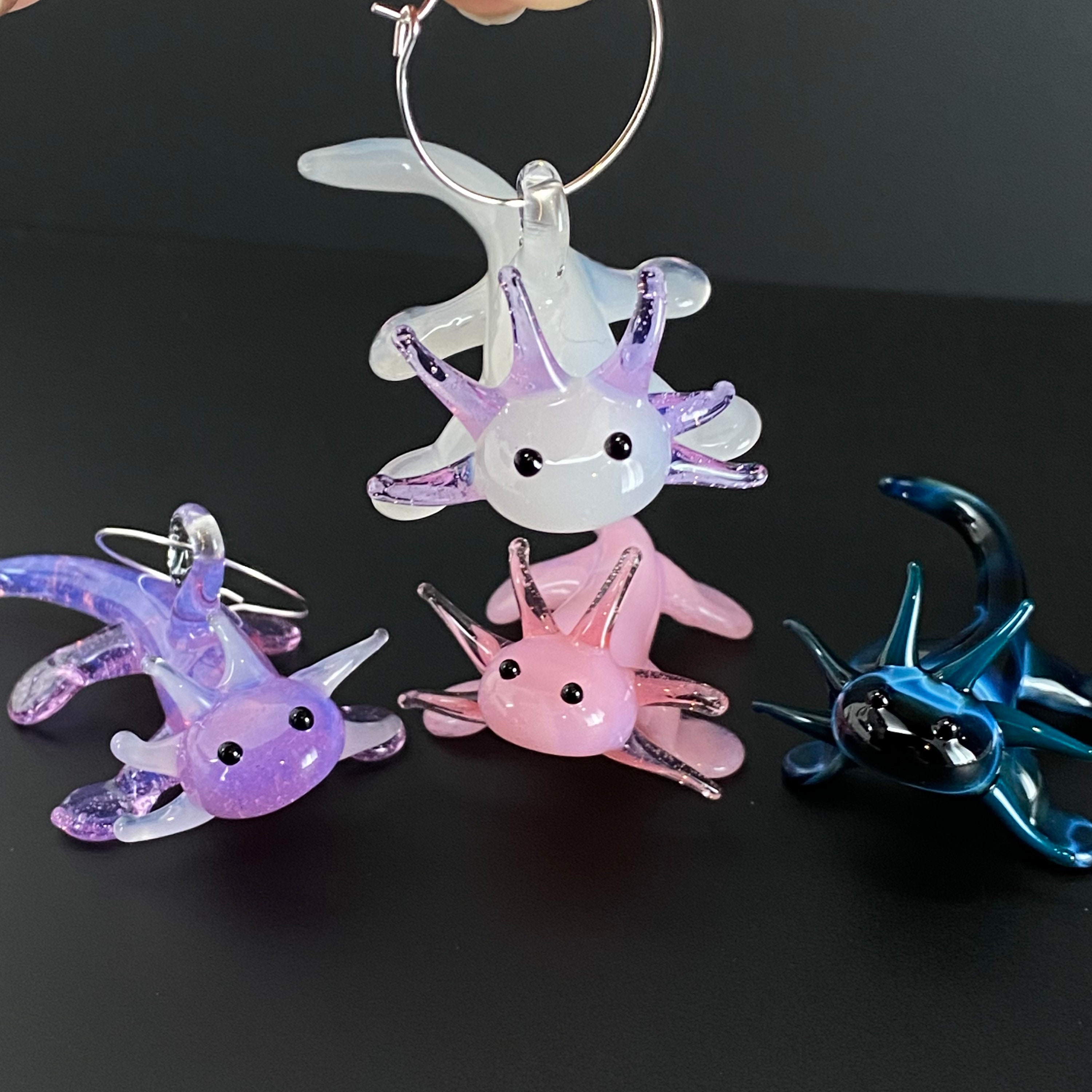 Pink Axolotl Print Personalised Gifts, Leucistic Axolotl Gifts