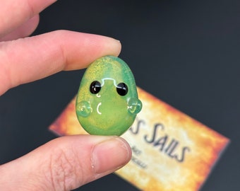 Glass Worried Stone that Changes Colors  - worry stone to give comfort to - handmade pocket sensory or figit - cute dragon egg