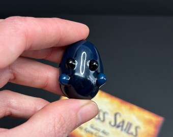 Glass Worried Stone to give comfort to - Worry stone handmade pocket sensory or figit - cute dragon egg