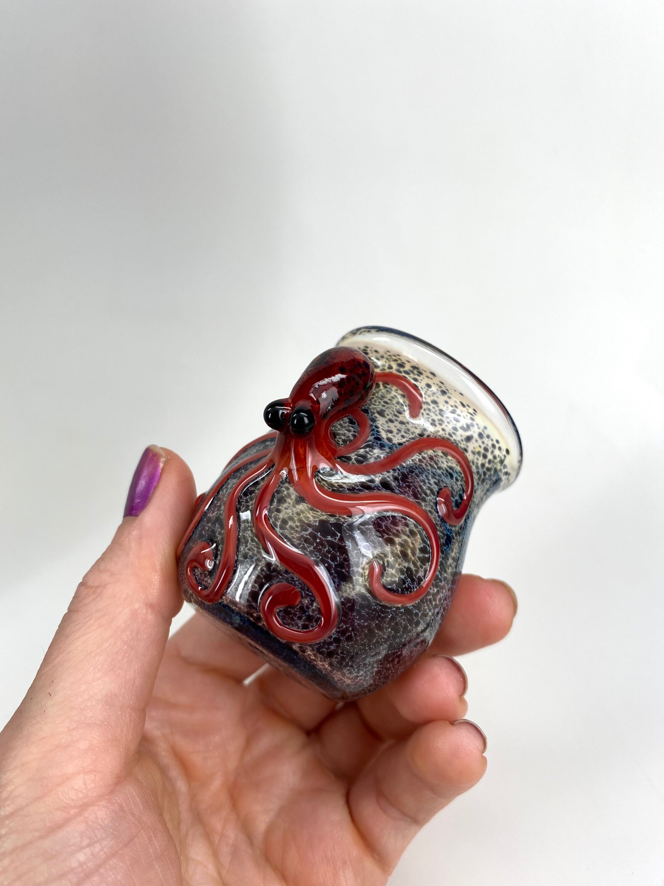 Octopus Shot Glass Jar Qtip holder toothpick holder ring Etsy