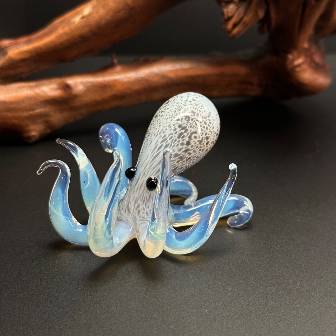 Ethereal Glass Octopus Sculpture Kracken Cthulhu Hand Blown Glass