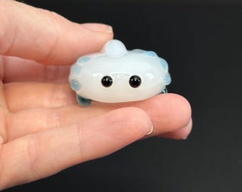 Glass Axolotl Worry Stone - Handmade Sensory Fidgit Creature
