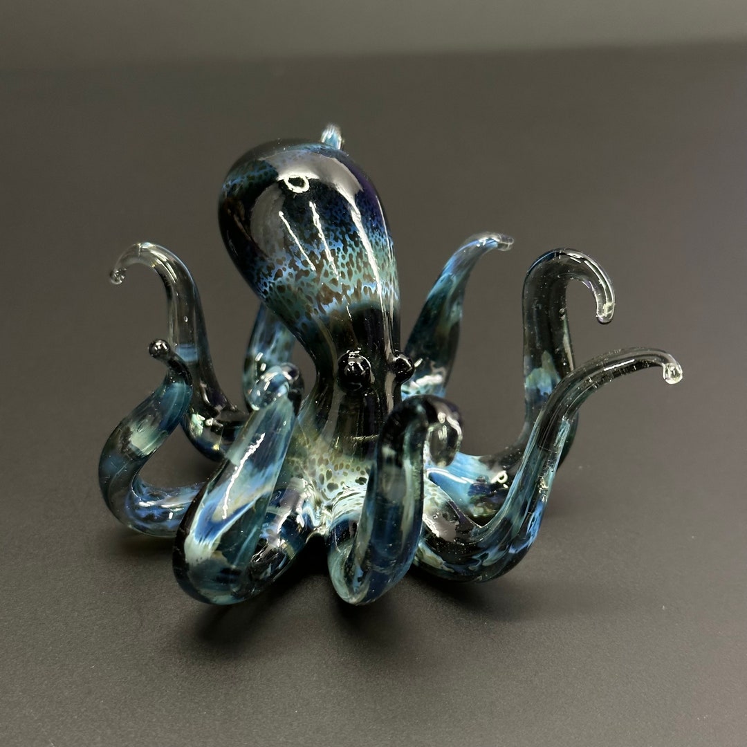 Glass Octopus Sculpture Kracken Cthulhu Hand Blown Glass Etsy