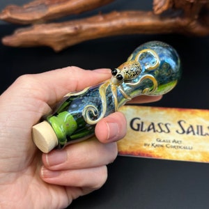 Handmade Small Glass Octopus Potion Bottle – Renaissance Faire Bodice Chiller