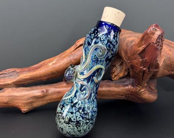 Medium Octopus Bodice Chiller - Blue Glass Spell Bottle
