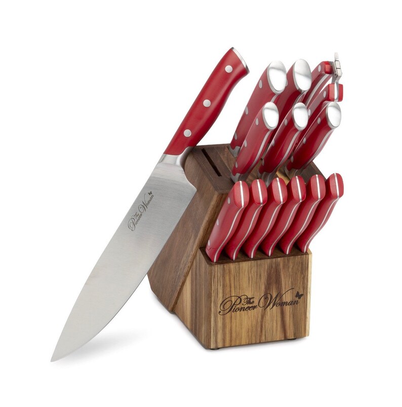 Sunflower & Cowhide Pioneer Woman Knife Set Etsy