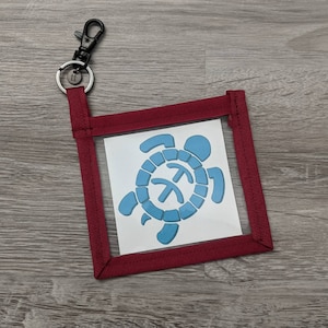 Porte-cartes de visite porte-clés - Carré - Pochette pour cartes de visite - Produit professionnel, porte-cartes de visite avec fermoir mousqueton