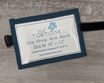 Dog Show Armband- Adjustable Hook & Loop Armband- Dog Show number holder with bait pocket on back