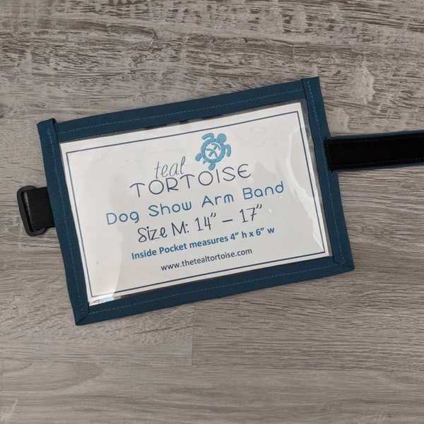 Dog Show Armband- Adjustable Hook & Loop Armband- Dog Show number holder with bait pocket on back