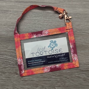 Business Card Holder - Landscape - Business Card Case - Business Product, Business card holder with strap