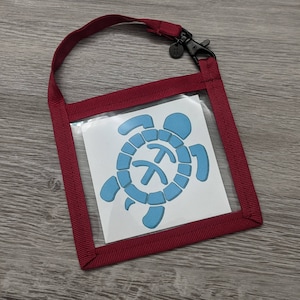 Visitekaarthouder - vierkant - visitekaartetui - zakelijk product, visitekaarthouder met riem