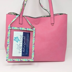 Small Catalog Holder Clear Vinyl pouch with Strap and Lobster Clasp Landscrape Small Catalog Holder 6h x 9w