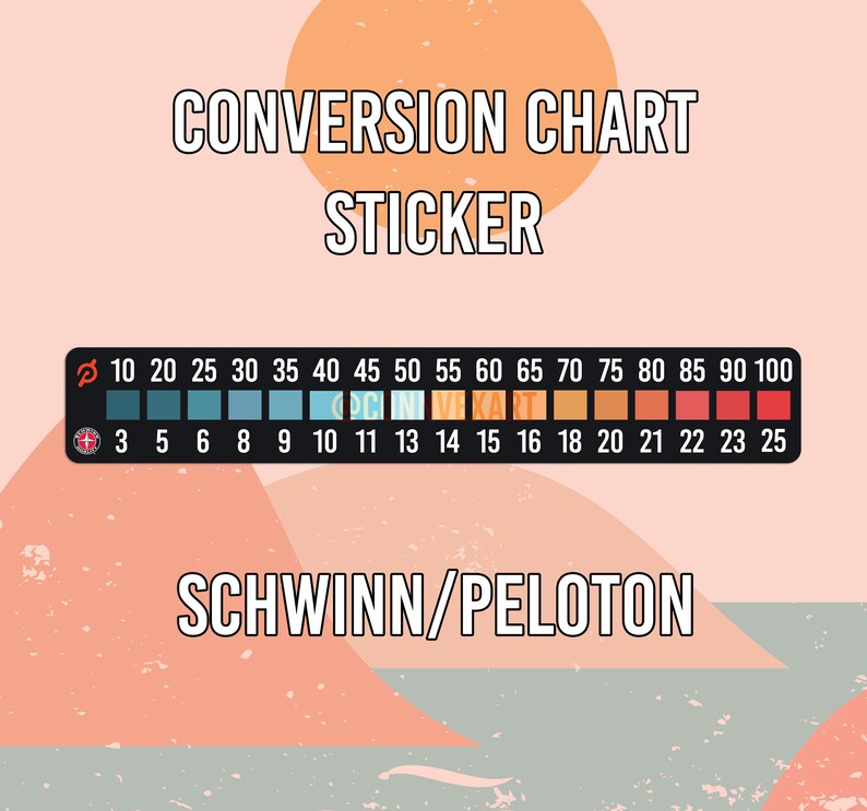 STICKER Schwinn Peloton Bike Conversion Table Vinyl Etsy Canada