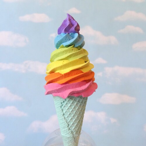 Fake Chocolate Ice Cream Cone Fake Chocolate Soft Serve Fake Etsy