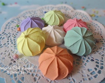 FAUX Cookie Meringue Set Pastel Fake Food Prop Photo Kitchen Decor Display