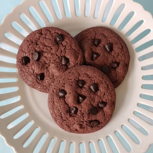 FAUX Double Chocolate Chip Cookie Set Fake Food Prop Decoration Handmade
