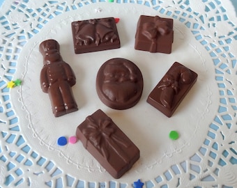 Fake Candy Christmas Holiday Milk Chocolate Sweets Display Faux Food Prop Decor