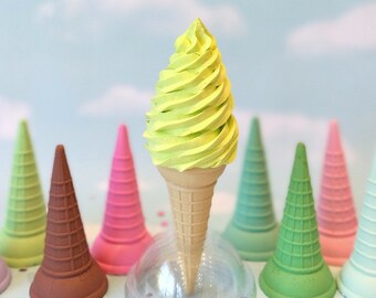 Helado falso: Limón suave, CONO ALTO COLOR A ELEGIR