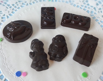 Fake Candy Christmas Holiday Dark Chocolate Sweets Display Faux Food Prop Decor