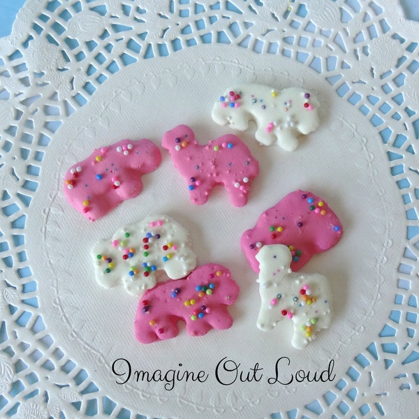 Fake Cookies Frosted Circus Animal Sprinkles Faux Food Prop