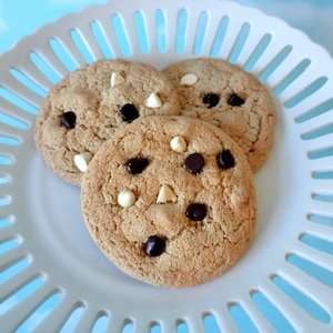 FAUX White and Milk Chocolate Chip Cookie Set Fake Food Prop Decoration Handmade Art